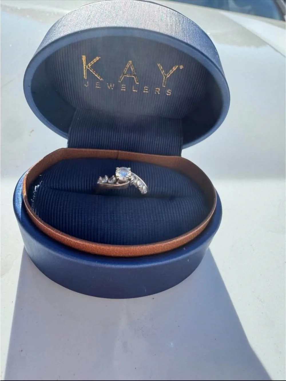LEO BRIDAL COLLECTION CERTIFIED DIAMOND RING 14K WHITE GOLD
